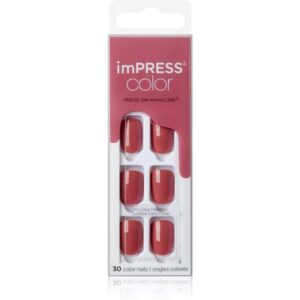 KISS imPRESS Color Short unghii artificiale Platonic Pink 30 buc-ro