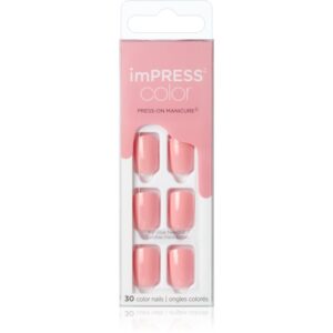 KISS imPRESS Color Short unghii artificiale Pretty Pink 30 buc-ro