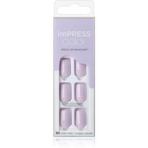 KISS imPRESS Color Short unghii artificiale autoadeziv Picture Purplect 30 buc-ro