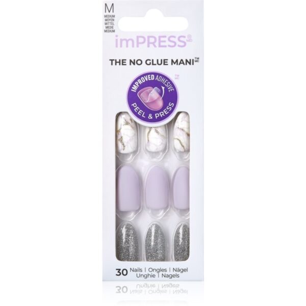 KISS imPRESS The No Glue Mani Medium unghii artificiale Climb Up 30 buc-ro