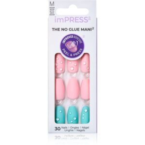 KISS imPRESS The No Glue Mani Medium unghii artificiale Dew Drop 30 buc-Țena