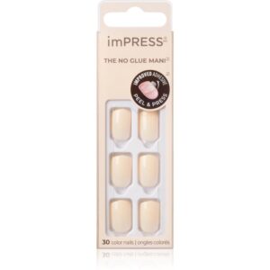 KISS imPRESS The No Glue Mani Short unghii artificiale Point Pink 30 buc-ro