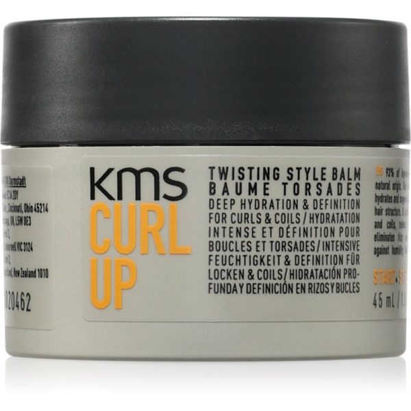 KMS Curl Up Twisting Style Balm crema styling pentru par ondulat si cret 45 ml-Țena