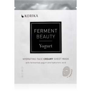 KORIKA FermentBeauty Hydrating Face Sheet Mask with Fermented Yogurt and Hyaluronic Acid mască facială de pânză cu efect hidratant