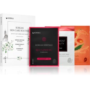 KORIKA KOREAN SKIN CARE ROUTINE SET OF 3 ANTI-AGING SHEET MASKS set antirid-ro