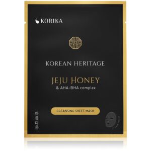 KORIKA Korean Heritage Jeju Honey & AHA-BHA Complex Cleansing Sheet Mask mască cu efect de curățare 25 g-Țena