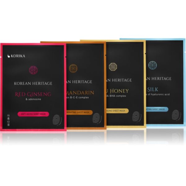 KORIKA Korean Heritage Sheet Mask Set set de măști textile Korean Heritage-ro