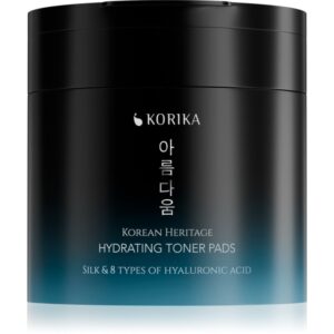 KORIKA Korean Heritage Silk & 8 Types of Hyaluronic Acid Hydrating Toner Pads dischete demachiante cu efect de hidratare 70 buc-ro