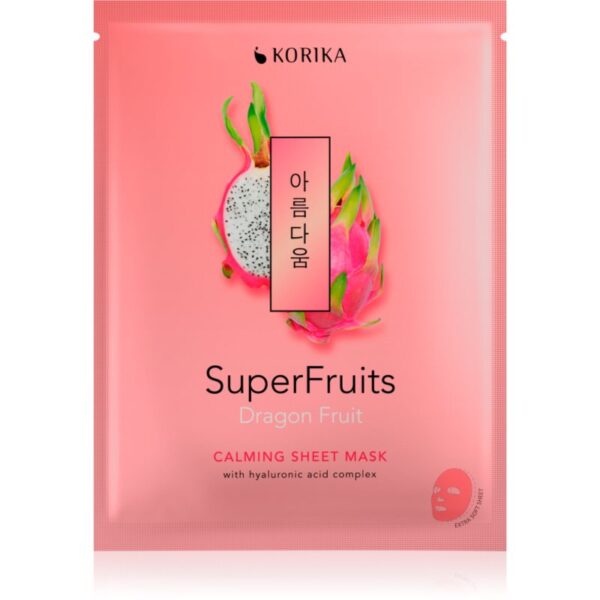 KORIKA SuperFruits Dragon Fruit - Calming Sheet Mask mască textilă calmantă Dragon fruit 25 g-ro