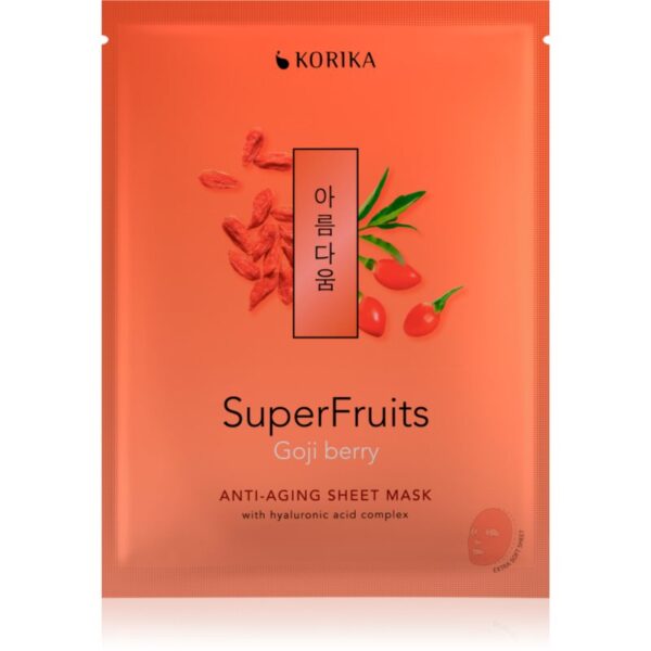 KORIKA SuperFruits Goji Berry - Anti-aging Sheet Mask Masca faciala cu efect de intinerire Goji berry 25 g-ro
