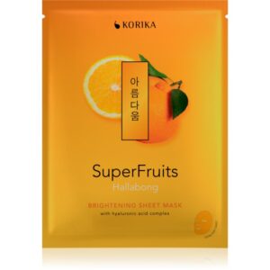 KORIKA SuperFruits Hallabong - Brightening Sheet Mask mască textilă iluminatoare Hallabong 25 g-ro