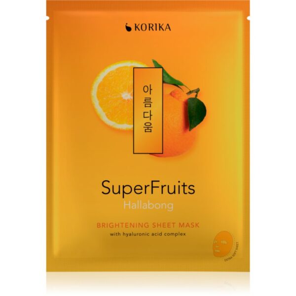 KORIKA SuperFruits Hallabong - Brightening Sheet Mask mască textilă iluminatoare Hallabong 25 g-ro