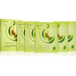 KORIKA SuperFruits set de măști de față la un preț mai avantajos cu efect de nutritiv Avocado-ro