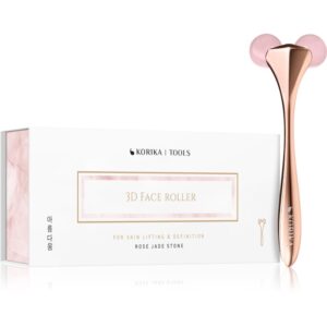 KORIKA Tools 3D Face Roller Rose Jade Stone rolă pentru masaj faciale Rose Jade Stone-Țena