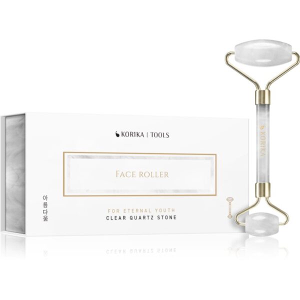 KORIKA Tools Face Roller Clear Quartz Stone rolă pentru masaj pentru față și gât-Țena