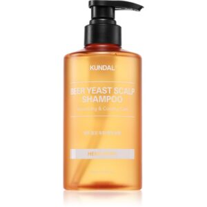 KUNDAL Beer Yeast Hair Loss Relief Shampoo sampon de par revigorant impotriva caderii parului cu parfum Herb Mint 500 ml-ro