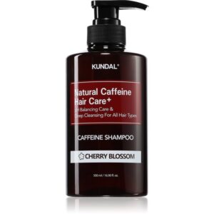 KUNDAL Caffeine Shampoo Cherry Blossom sampon natural impotriva caderii parului 500 ml-ro