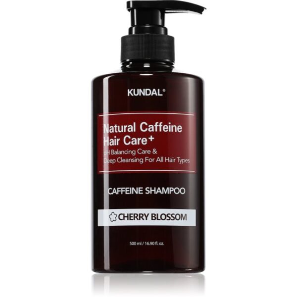 KUNDAL Caffeine Shampoo Cherry Blossom sampon natural impotriva caderii parului 500 ml-ro