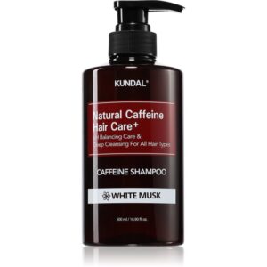 KUNDAL Caffeine Shampoo White Musk sampon natural impotriva caderii parului 500 ml-ro