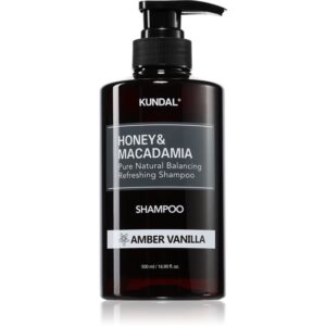 KUNDAL Honey & Macadamia Amber Vanilla sampon natural pentru păr uscat și deteriorat 500 ml-Țena