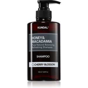KUNDAL Honey & Macadamia Cherry Blossom sampon natural pentru păr uscat și deteriorat 500 ml-ro