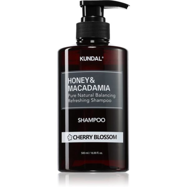 KUNDAL Honey & Macadamia Cherry Blossom sampon natural pentru păr uscat și deteriorat 500 ml-ro