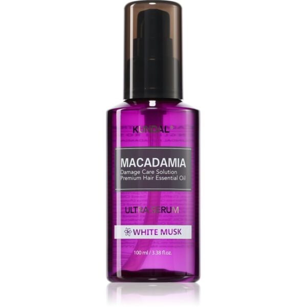 KUNDAL Macadamia Ultra Serum White Musk ser ulei regenerator pentru par deteriorat 100 ml-ro