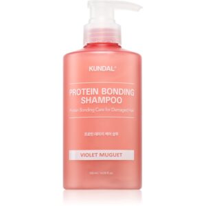 KUNDAL Protein Bonding Care Shampoo sampon hranitor pentru păr uscat și deteriorat cu parfum Violet Muguet 500 ml-ro