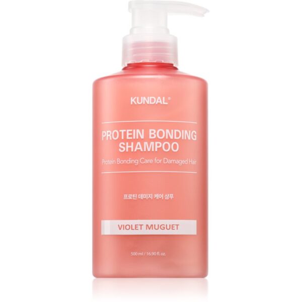 KUNDAL Protein Bonding Care Shampoo sampon hranitor pentru păr uscat și deteriorat cu parfum Violet Muguet 500 ml-ro