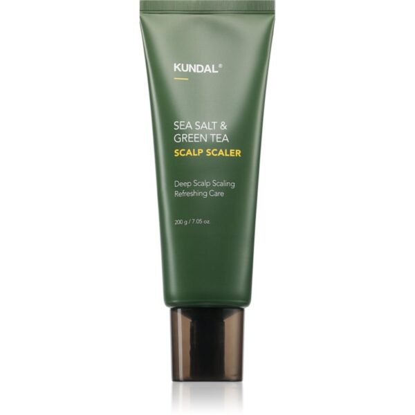 KUNDAL Sea Salt & Green Tea Scalp Scaler peeling de curățare profundă pentru stimularea creșterii părului 200 g-Țena