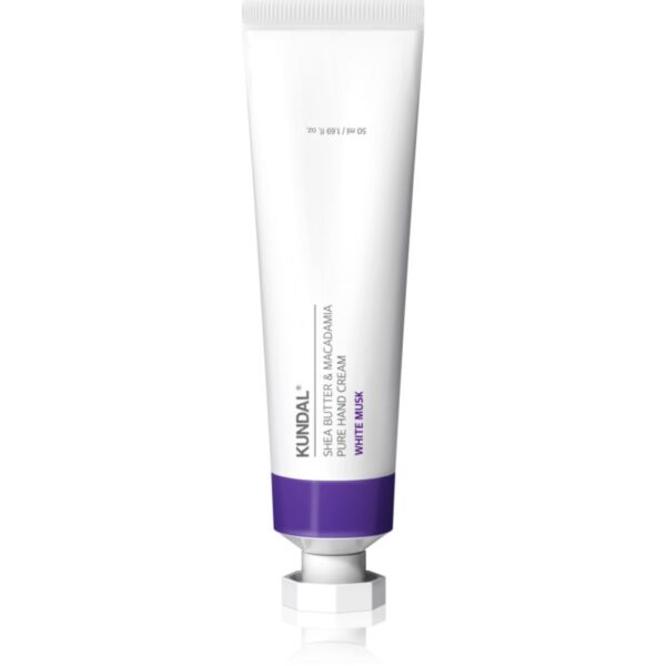 KUNDAL Shea Butter & Macadamia White Musk crema de maini hidratanta cu efect de nutritiv 50 ml-ro