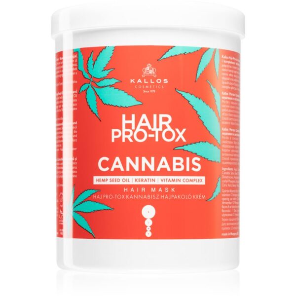 Kallos Hair Pro-Tox Cannabis masca de par regeneratoare cu ulei de canepa 1000 ml-ro