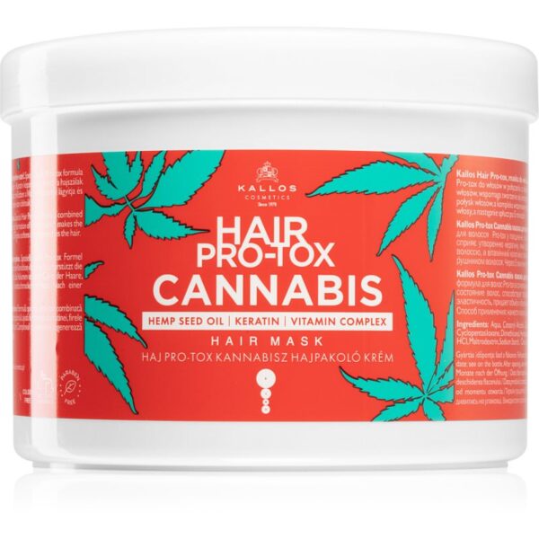 Kallos Hair Pro-Tox Cannabis masca de par regeneratoare cu ulei de canepa 500 ml-ro