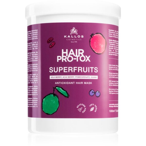 Kallos Hair Pro-Tox Superfruits masca pentru regenerare pentru par obosit fara stralucire 1000 ml-ro