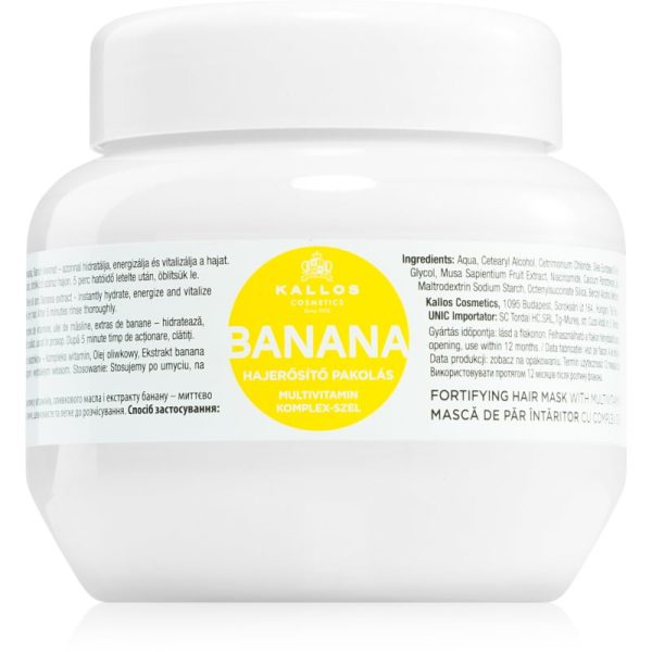 Kallos KJMN Professional Banana mască fortifiantă cu complex de multivitamine 275 ml-ro