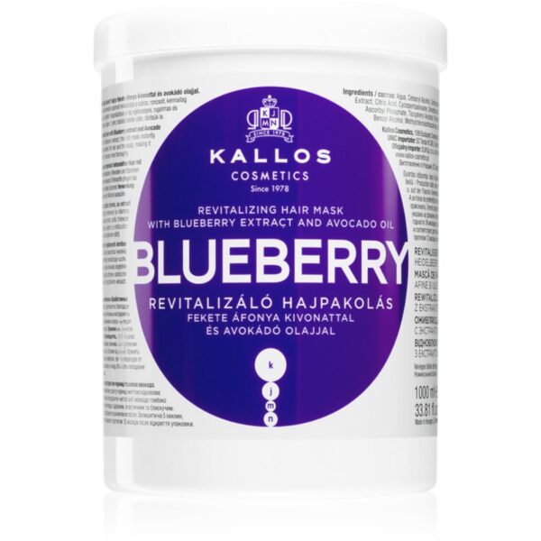 Kallos KJMN Professional Blueberry masca revitalizanta pentru par uscat