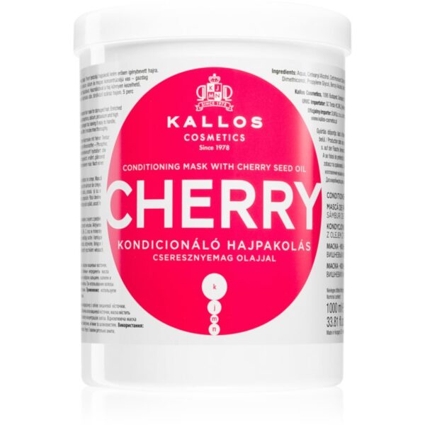 Kallos KJMN Professional Cherry masca hidratanta pentru par deteriorat 1000 ml-Țena