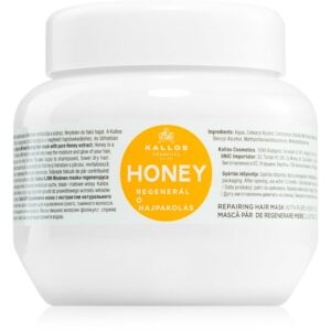 Kallos KJMN Professional Honey masca pentru hidratare intensa pentru păr uscat și deteriorat 275 ml-Țena