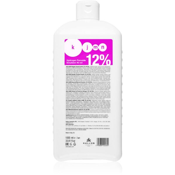 Kallos KJMN Professional Hydrogen Peroxide lotiune activa 12% 40 vol. pentru uz profesonial 1000 ml-ro