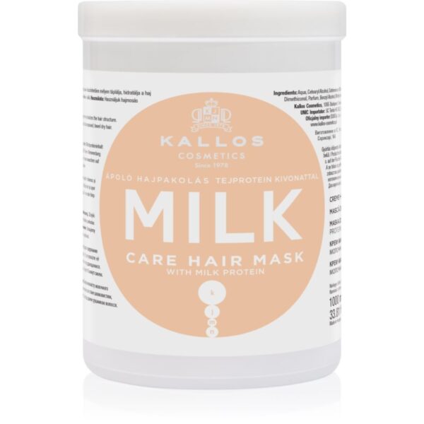 Kallos KJMN Professional Milk masca cu proteine din lapte 1000 ml-Țena