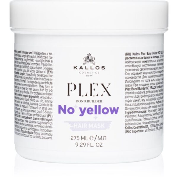 Kallos Plex No Yellow Masca de par neutralizeaza tonurile de galben 275 ml-ro