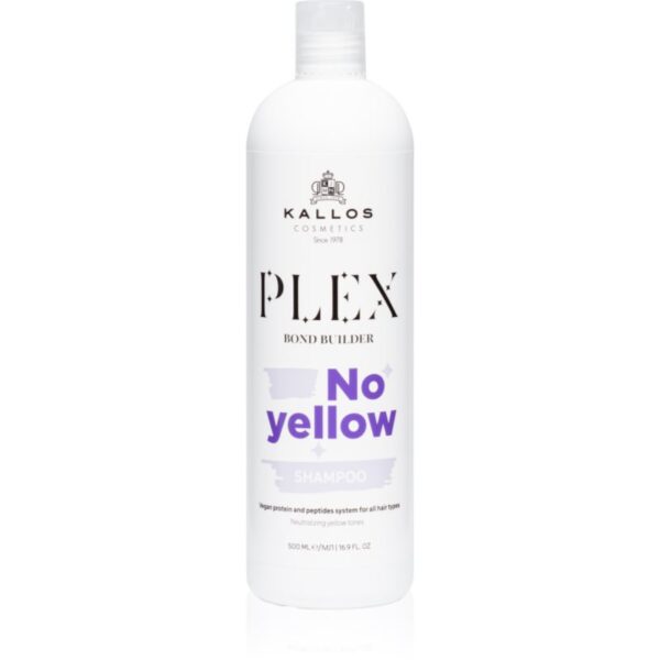 Kallos Plex No Yellow șampon pentru neutralizarea tonurilor de galben 500 ml-ro