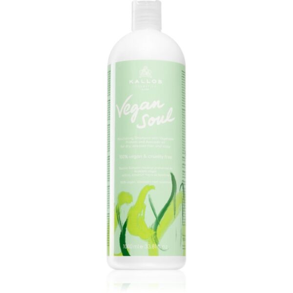 Kallos Vegan Soul Nourishing sampon hranitor pantru par uscat si deteriorat 1000 ml-ro