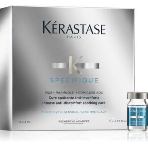 Kérastase Specifique Cure Apaisante Anti-Inconforts tratament intensiv 4 saptamani pentru scalp iritat 12 x 6 ml-ro