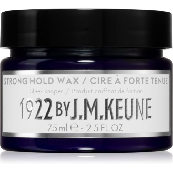 Keune 1922 Strong Hold Wax Ceară de păr cu fixare puternică pentru stralucire 75 ml-Țena