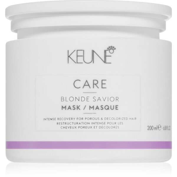 Keune Care Blonde Savior Mask masca hidratanta pentru par decolorat 200 ml-Țena