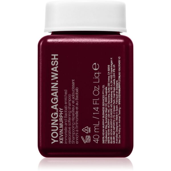 Kevin Murphy Young Again sampon pentru regenerare pentru stralucire fără sulfați și parabeni 40 ml-ro