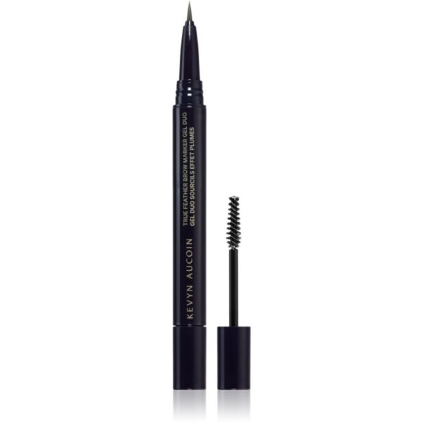 Kevyn Aucoin True Feather Brow Marker Gel Duo creion pentru sprancene cu pensula culoare Ash Blonde 0