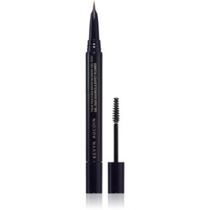 Kevyn Aucoin True Feather Brow Marker Gel Duo creion pentru sprancene cu pensula culoare Warm Brunette 0