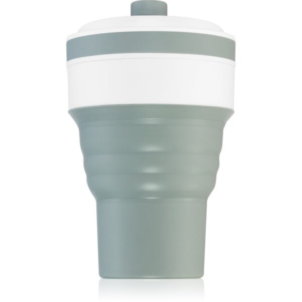 KidPro Collapsible Mug ceasca cu pai Grey 350 ml-ro